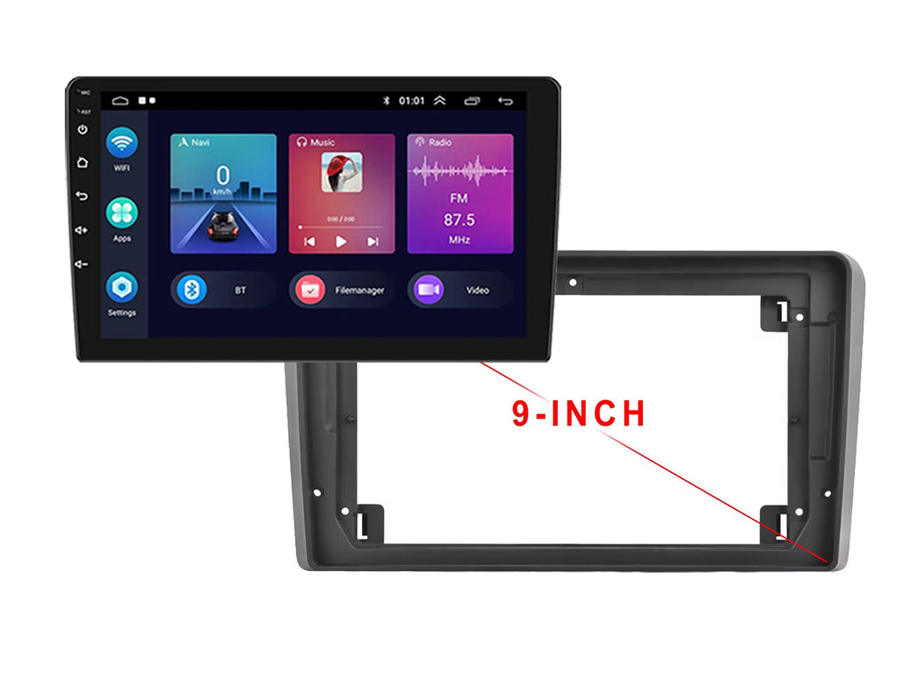 2DIN Autorádio 9" LCD A3018 Android 11 s rámečkem  A7618 pro Audi A3 2008-2012