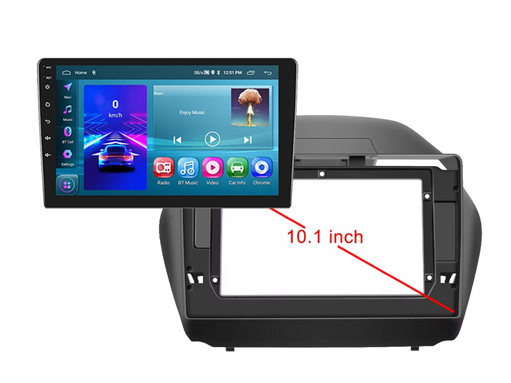 2DIN Autordio 10,1" LCD A3196 Android 13 s rmekem  A7146  pro Hyundai IX35 2010-2015 (matn ern)