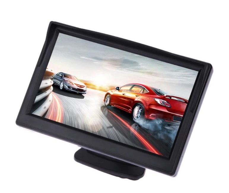 Parkovací monitor s LCD 5" displejem - model C0070 s přísavkou a montáží na palubní desce